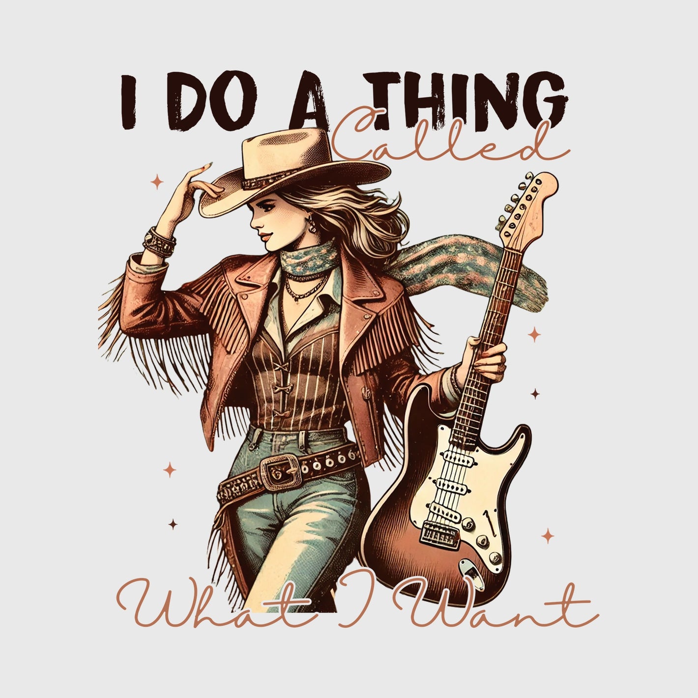 Rebel Guitar Cowgirl Transfer