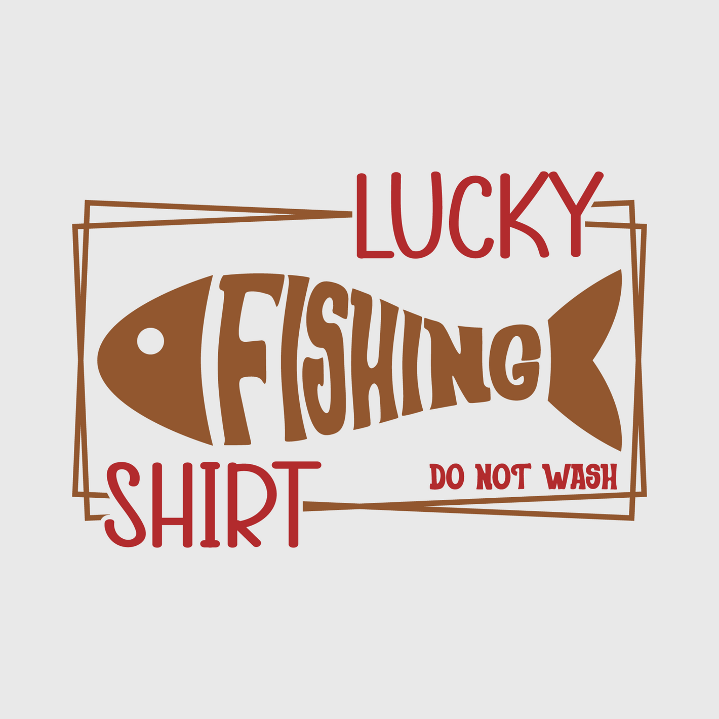 Lucky Fishing Shirt Transfer