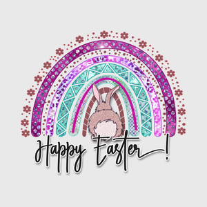 Happy Easter Rainbow Transfer