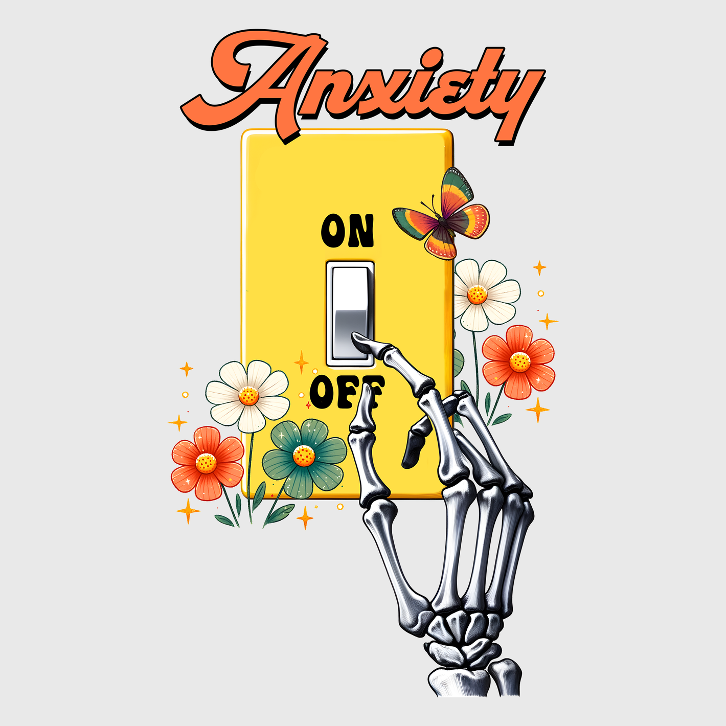 Anxiety with Flowers Transfer