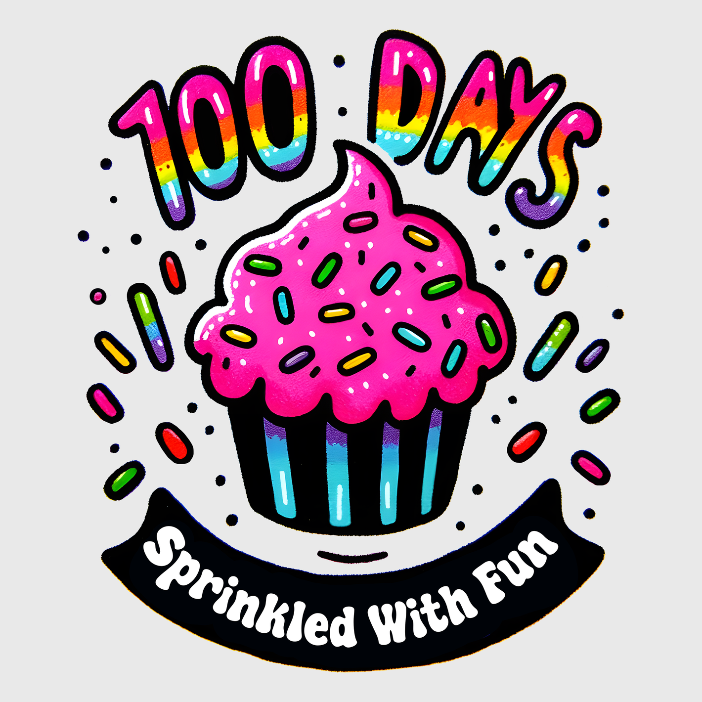 100 Days Sprinkled With Fun Transfer