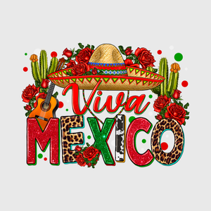 Viva Mexico Sombrero Leopard Transfer