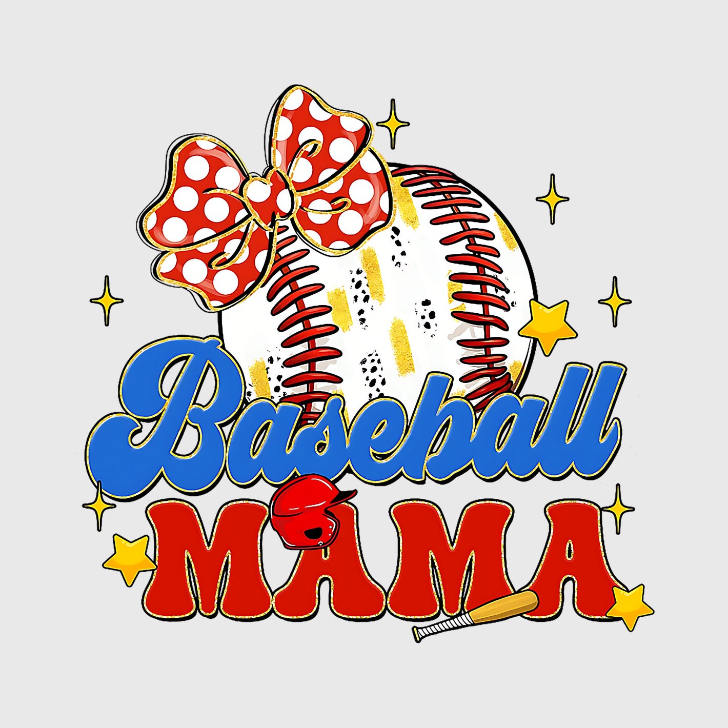 Sparkle Baseball Mama Transfer