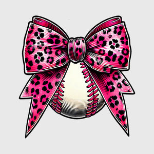 Pink Leopard Bow Transfer