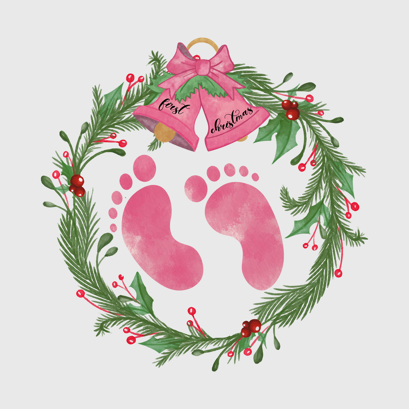 Christmas Footprint Transfer