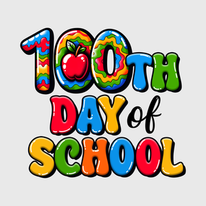 100th Day Of School Colorful Transfer