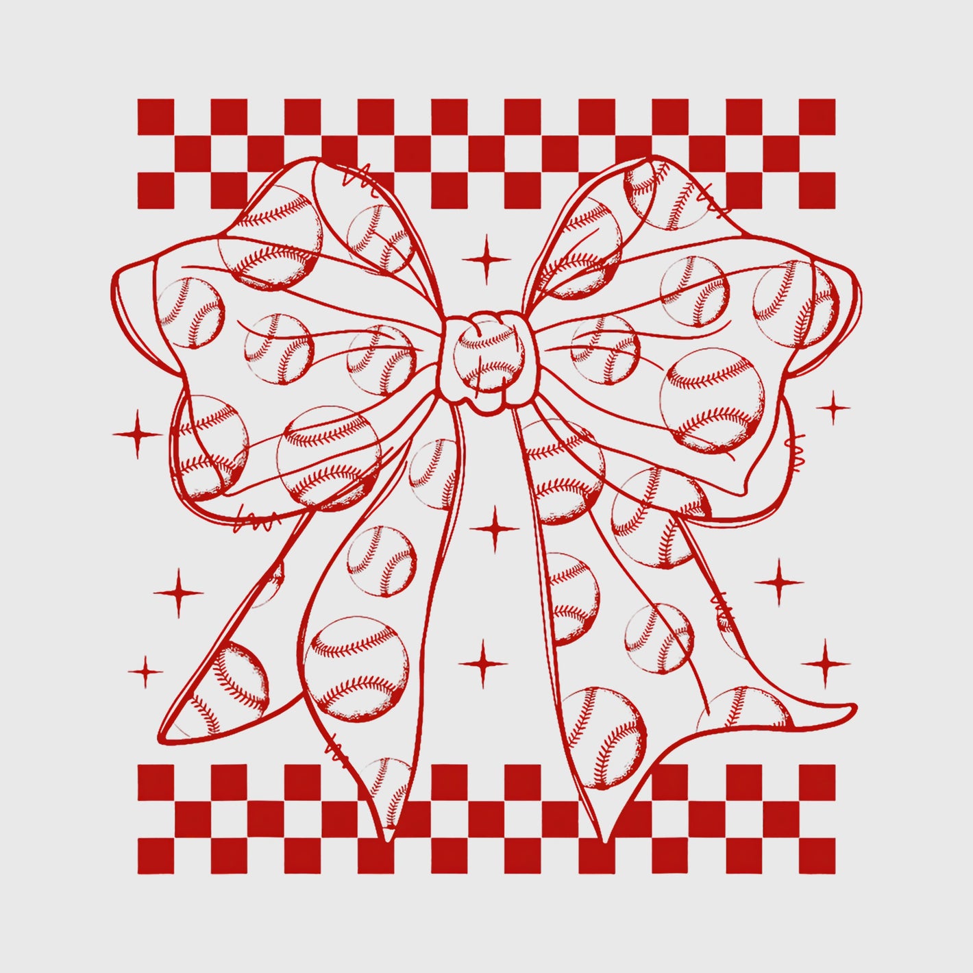 Checkerboard Stitch Bow Transfer