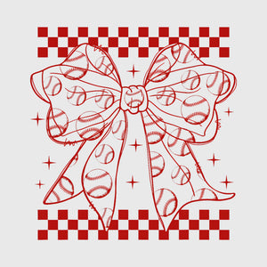 Checkerboard Stitch Bow Transfer