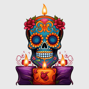 Candlelit Skull Altar Transfer