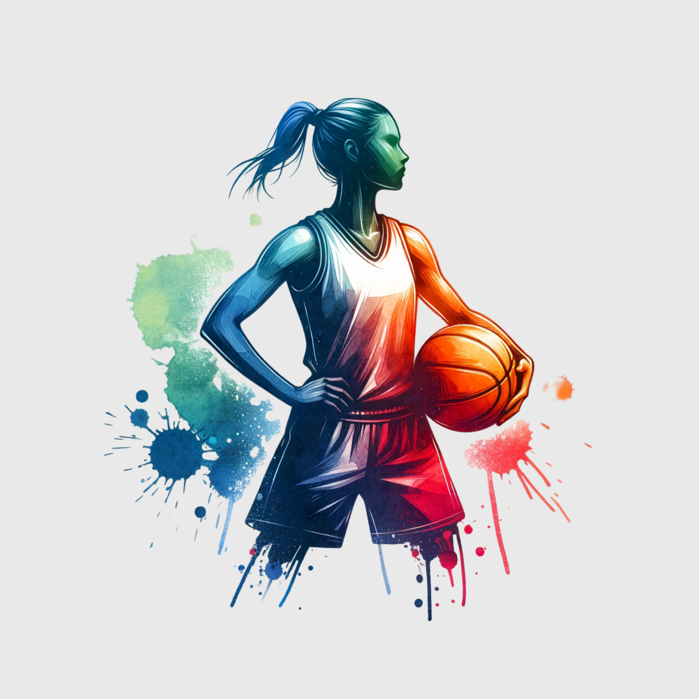 Cool Basketball Girl Transfer