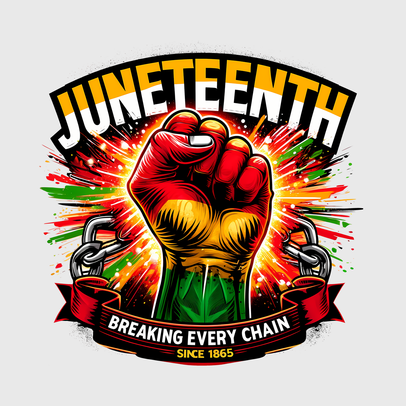 Juneteenth Power Fist Firework Transfer