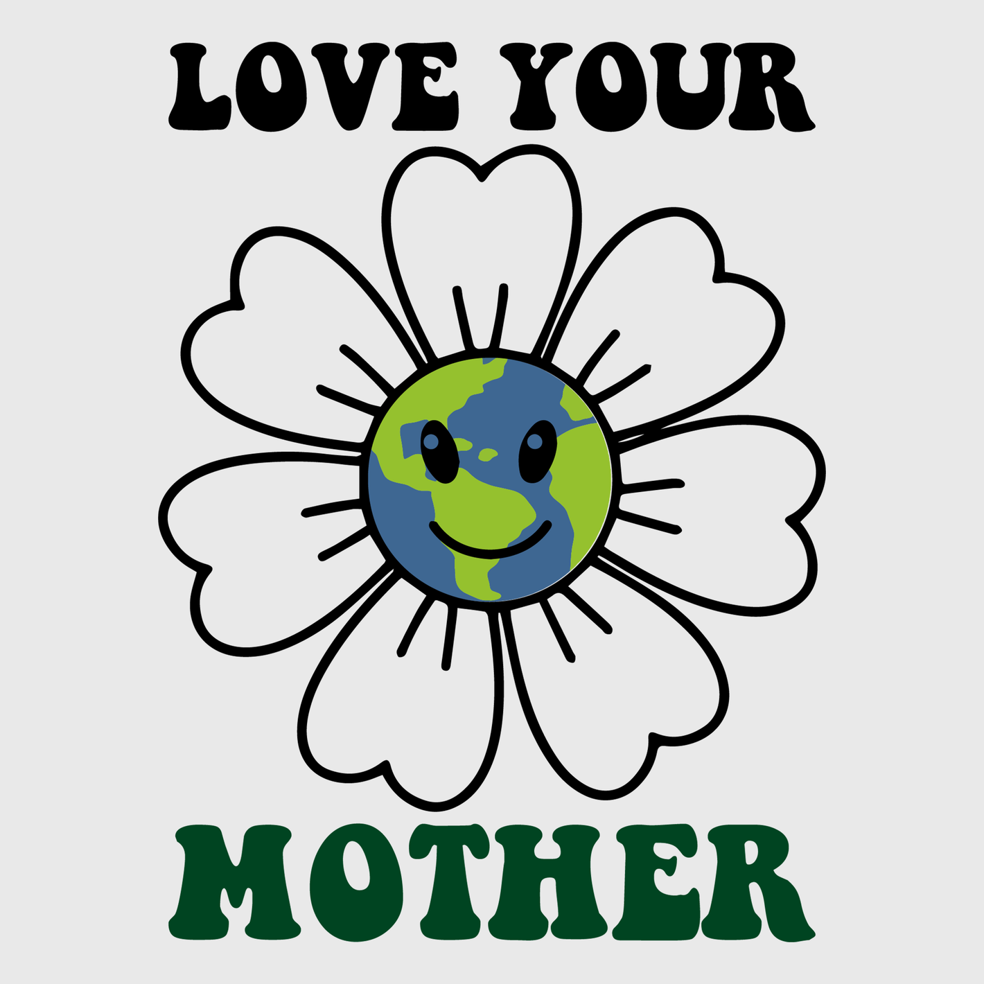 Love Your Earth Flower Transfer