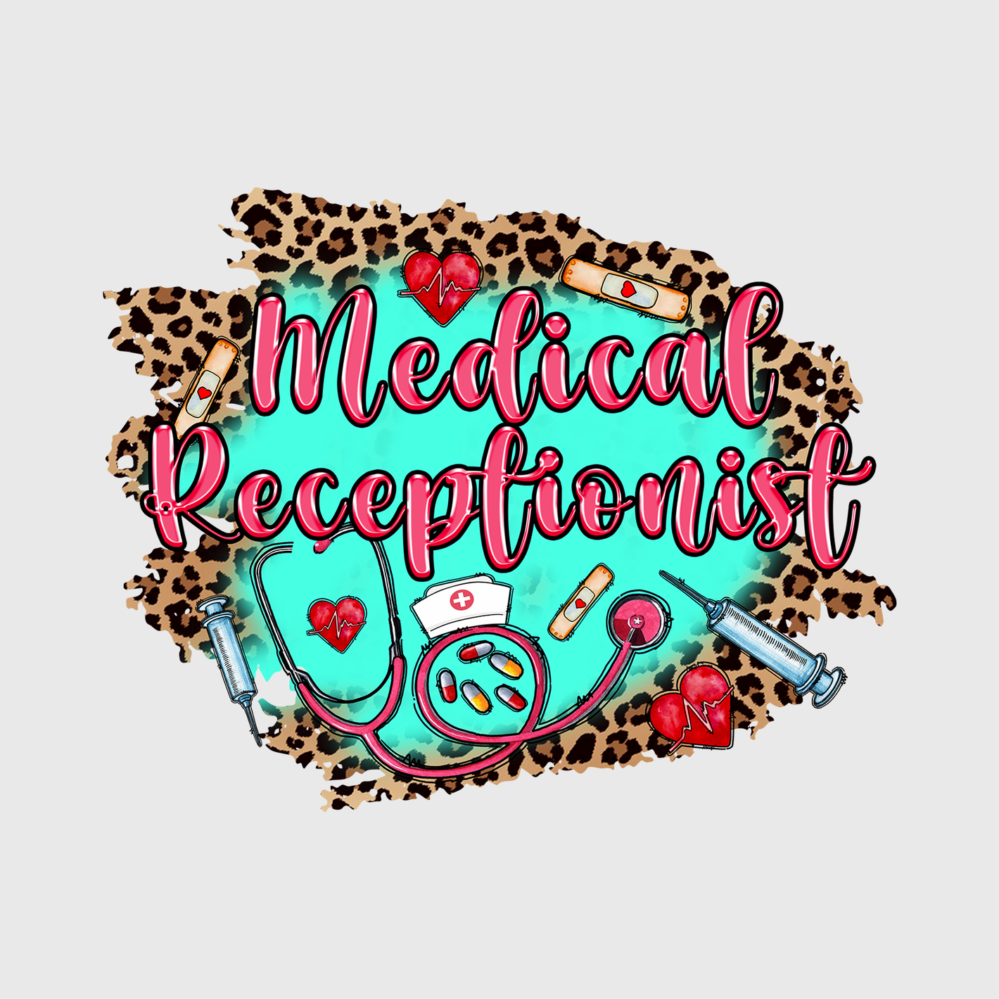 Medical Assistant Leopard Print Transfer