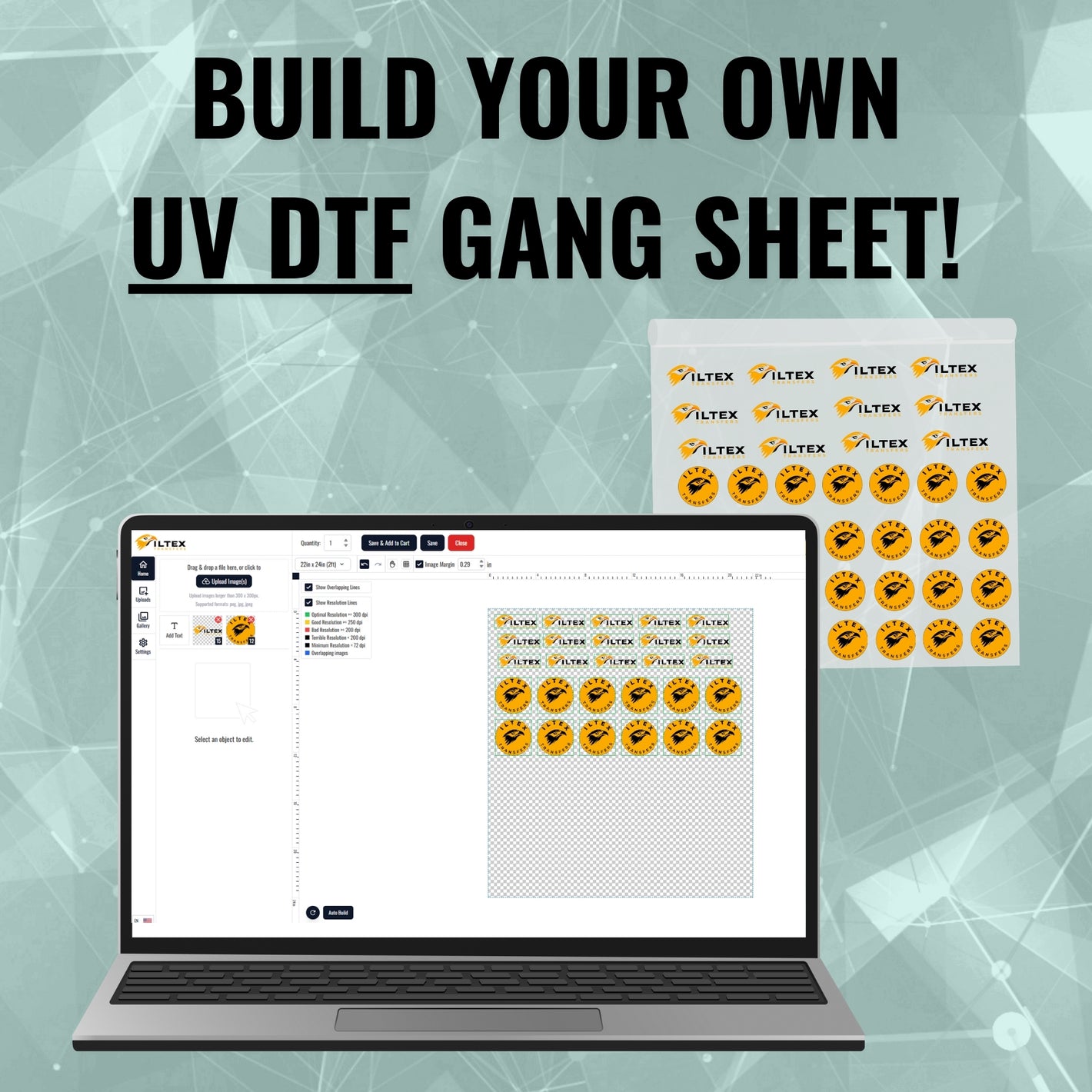 UV Stickers Gang Sheet Builder