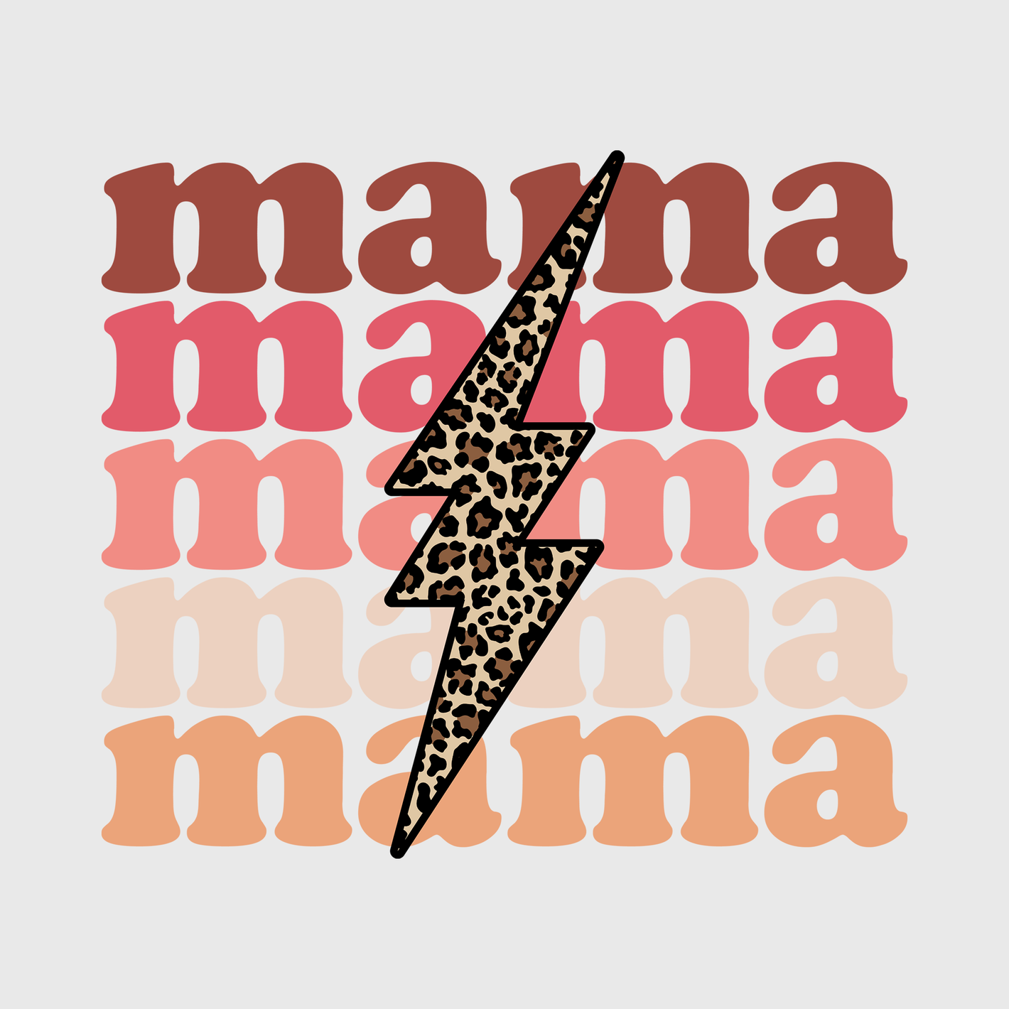 Bold Retro Mama Transfer