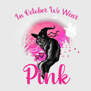 In October We Wear Pink Cat Transfer