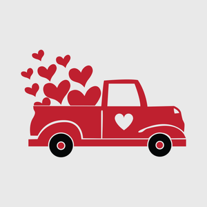 Truckload of Love Valentine Transfer