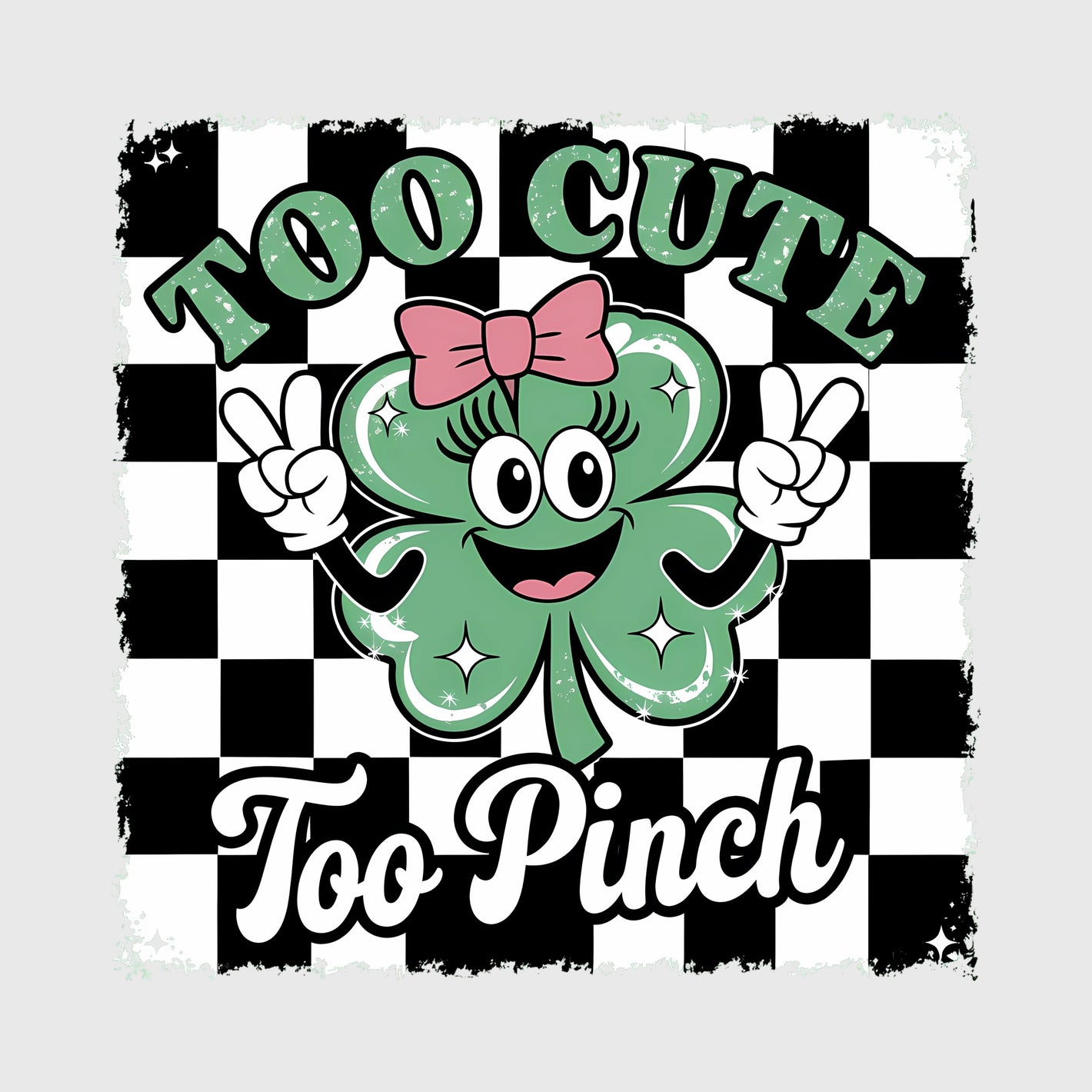 Clover Cutie Checkered Transfer