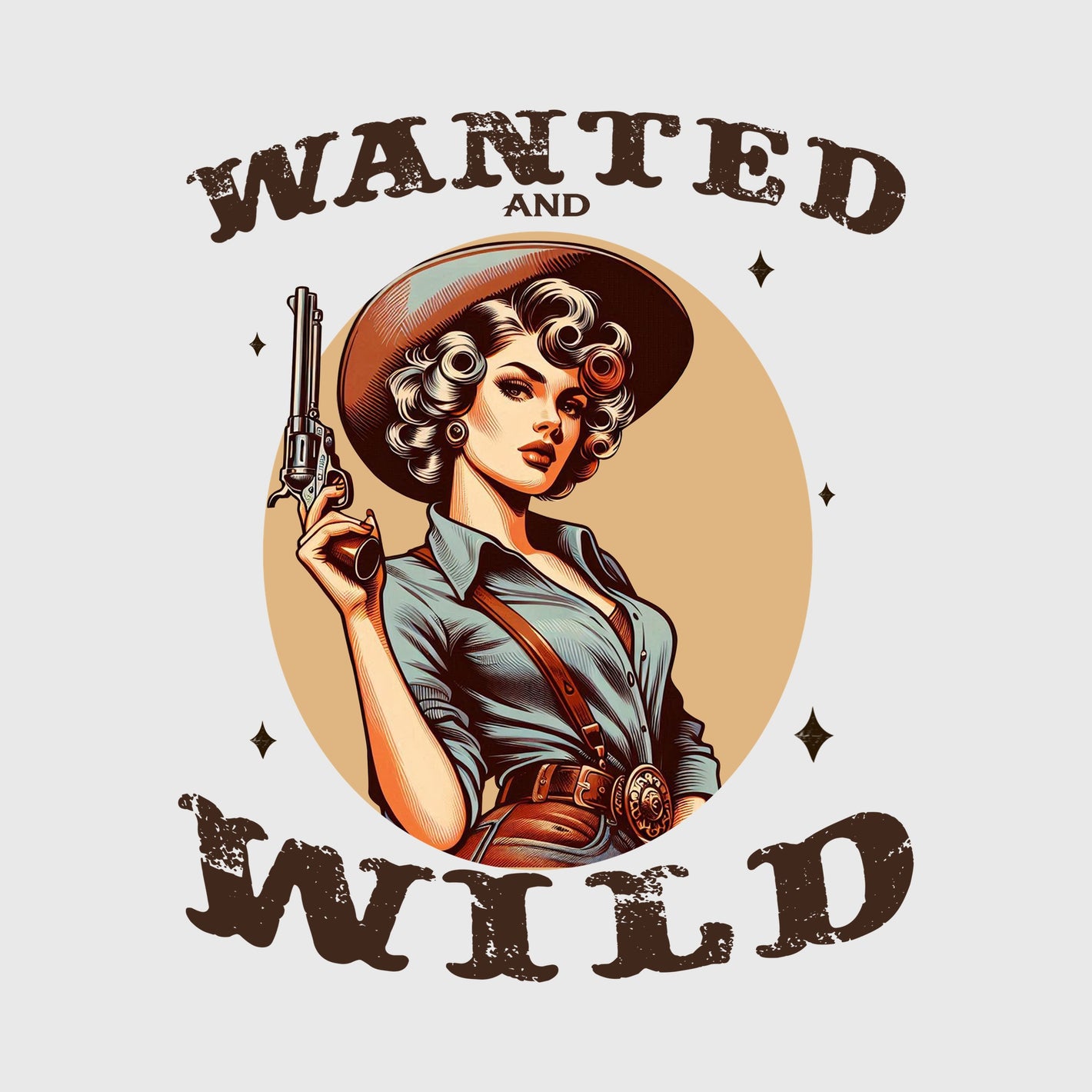 Wanted Cowgirl Rebel Transfer