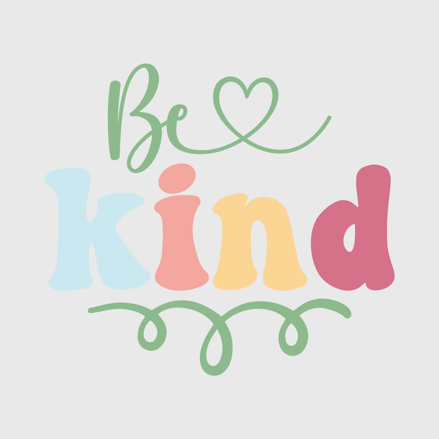 Be Kind Colorful Transfer