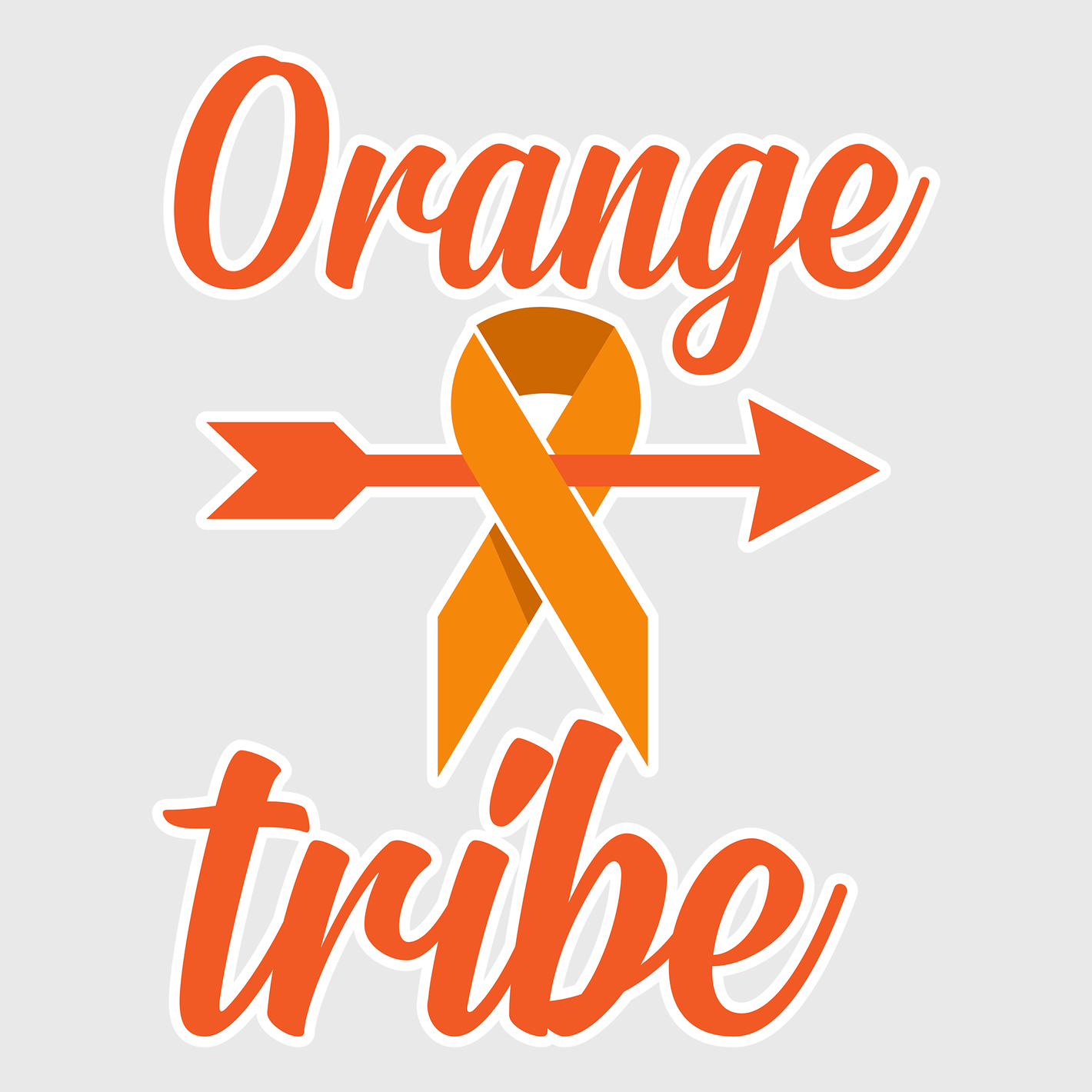 Orange Warrior Ribbon Transfer