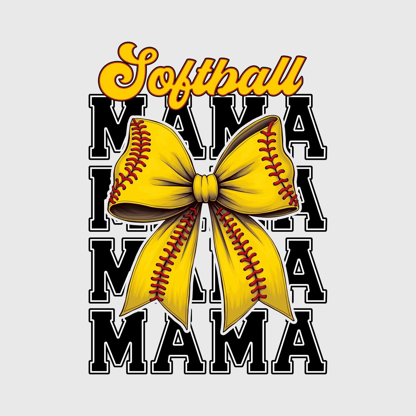 Softball Mama Bow Transfer
