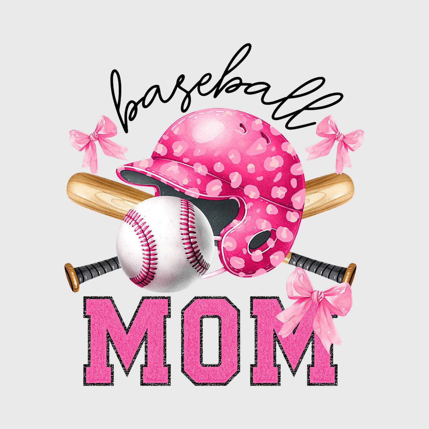 Pink Leopard Helmet Mom Transfer