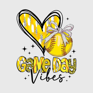 Heart Gameday Vibes Softball Transfer