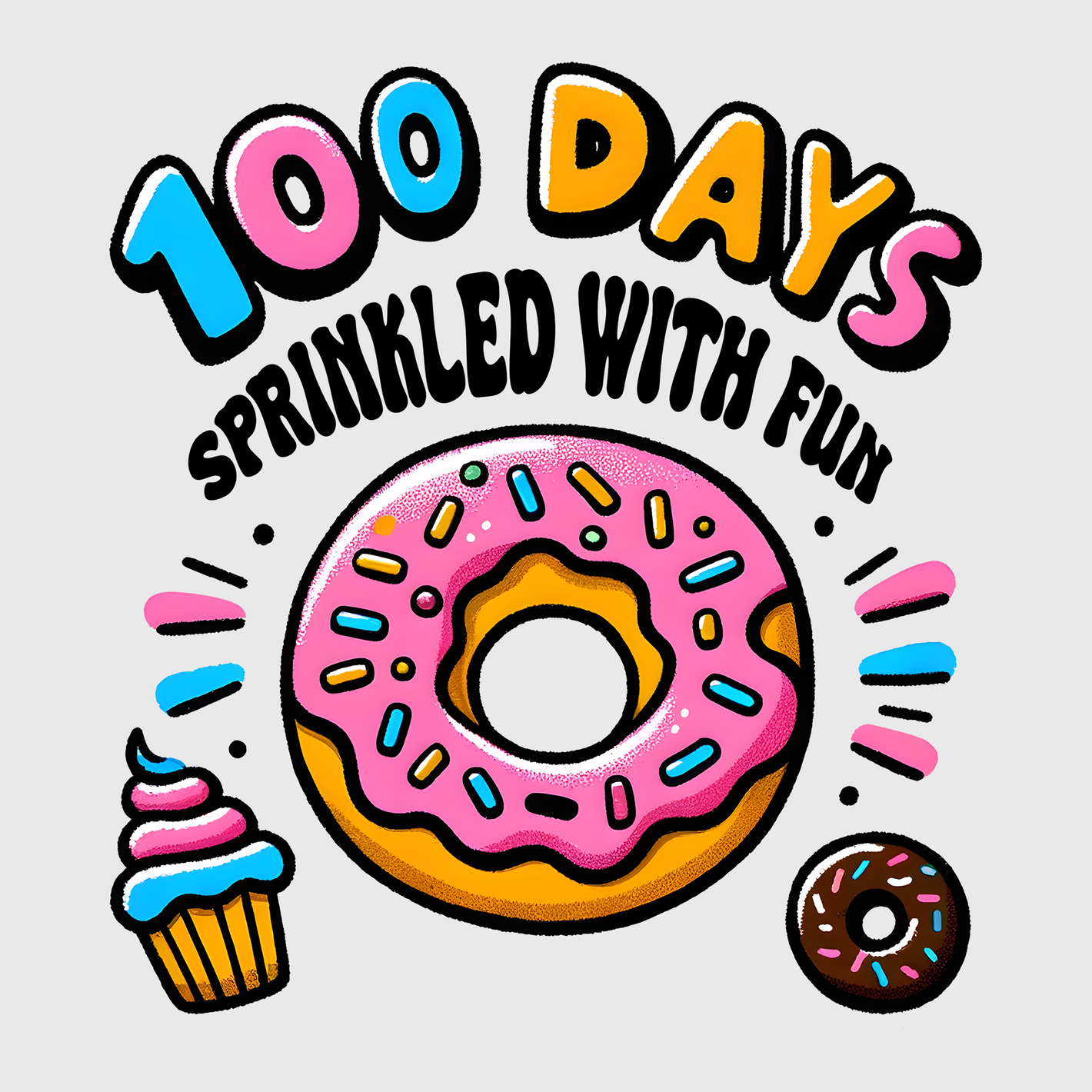 100 Days Sprinkled With Fun Transfer