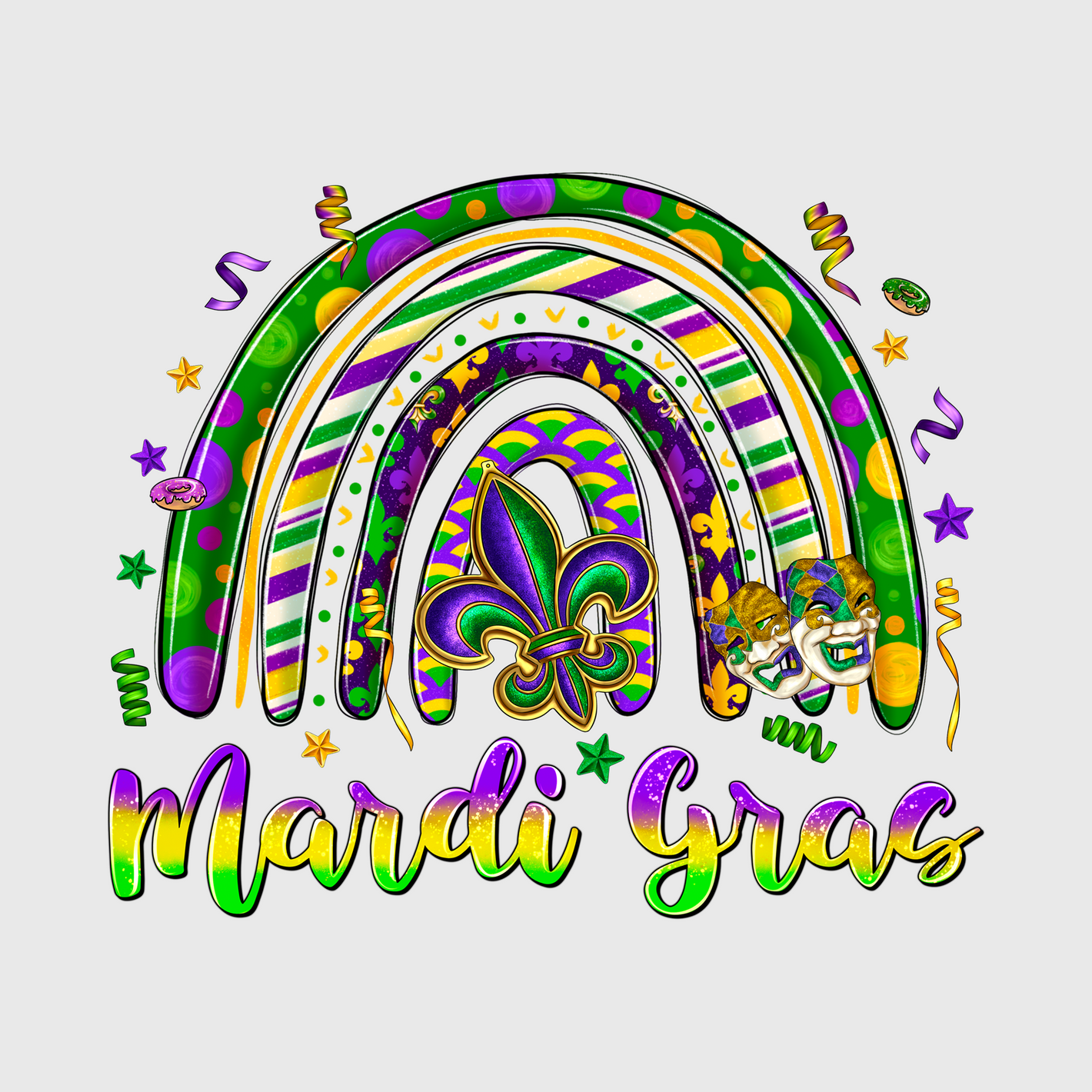 Rainbow Mardi Gras Transfer