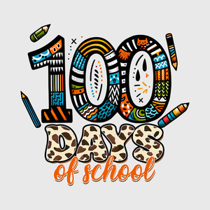 100 Days Of School Abstract Transfer