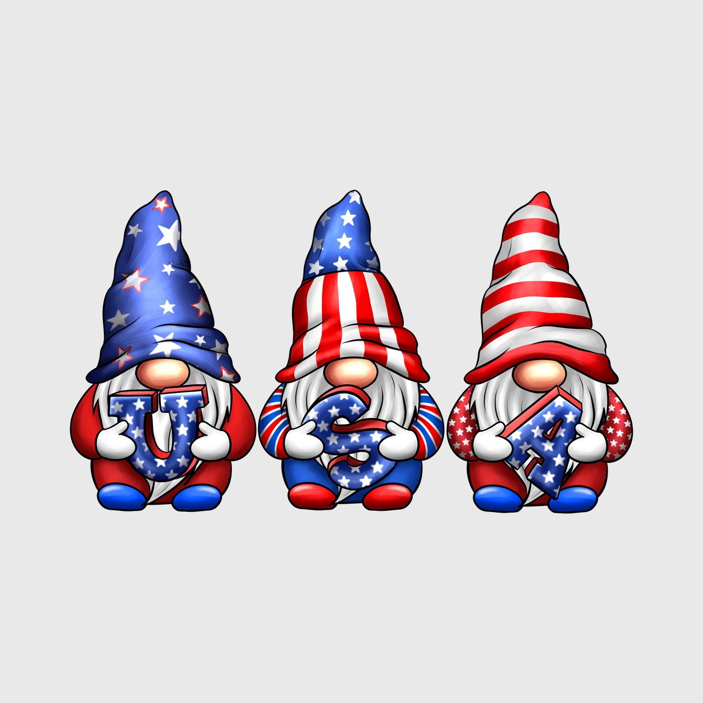 Patriotic Gnome Trio Transfer