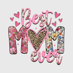 Best Mom Ever Hearts Transfer