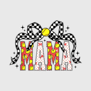 Checkered Bow Mama Spirit Transfer