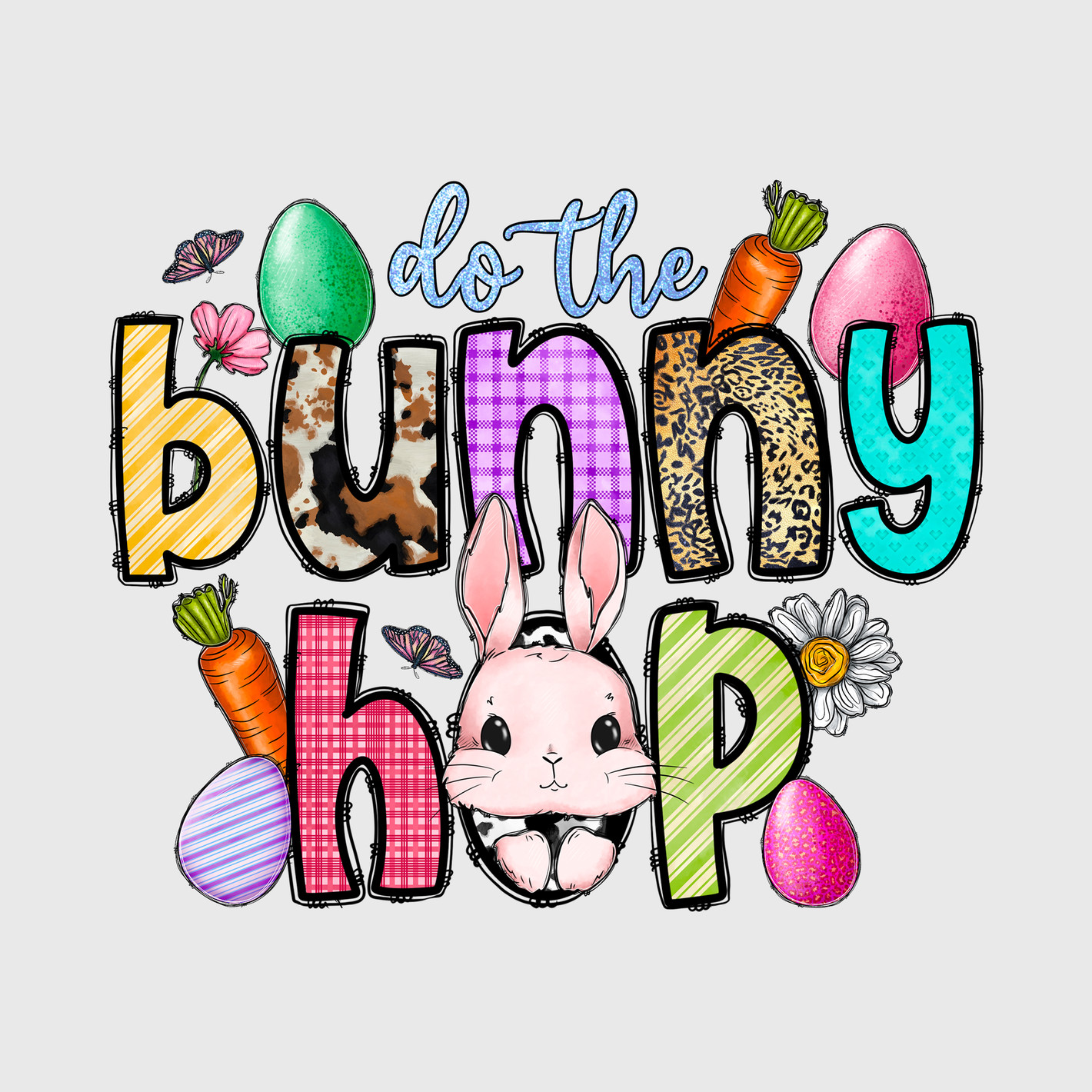 Hoppy Easter Bunny Fun Transfer