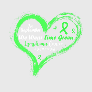 Lime Green Awareness Heart Transfer