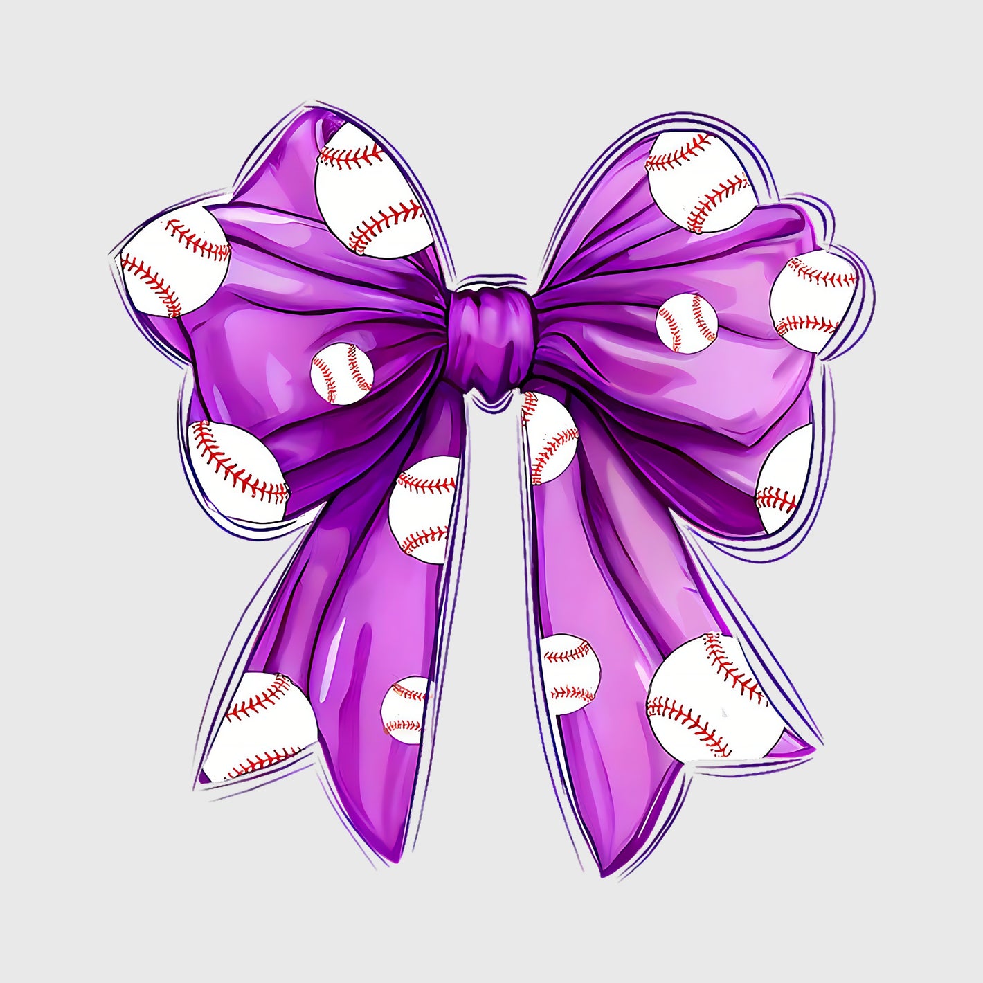Purple Pop Bow Transfer