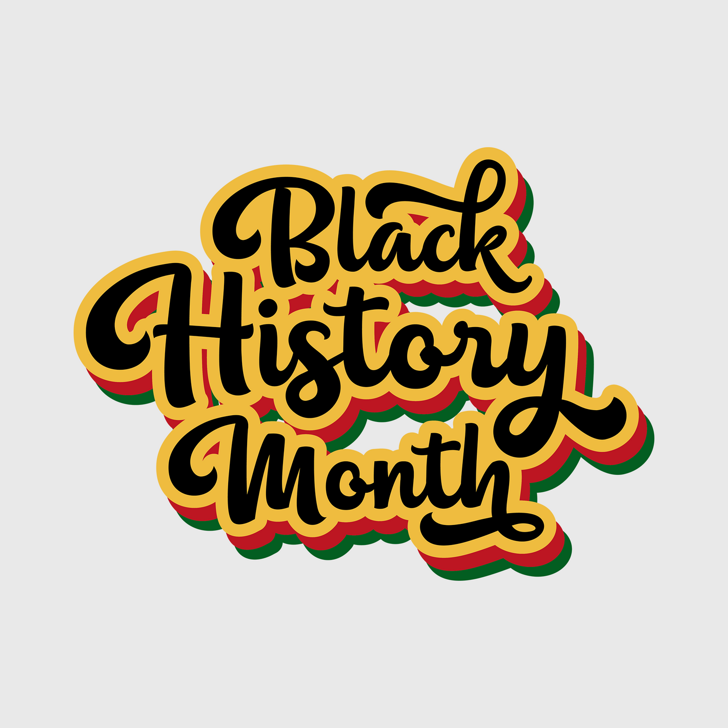 Black History Month Bold Script Transfer