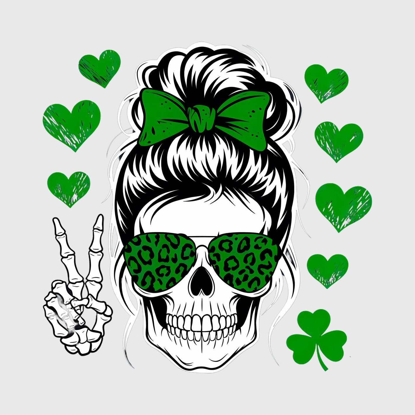 Leopard Lucky Skull Transfer