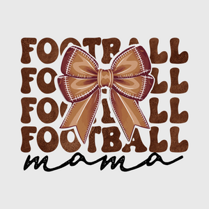 Football Mama Script with Bow Transfer