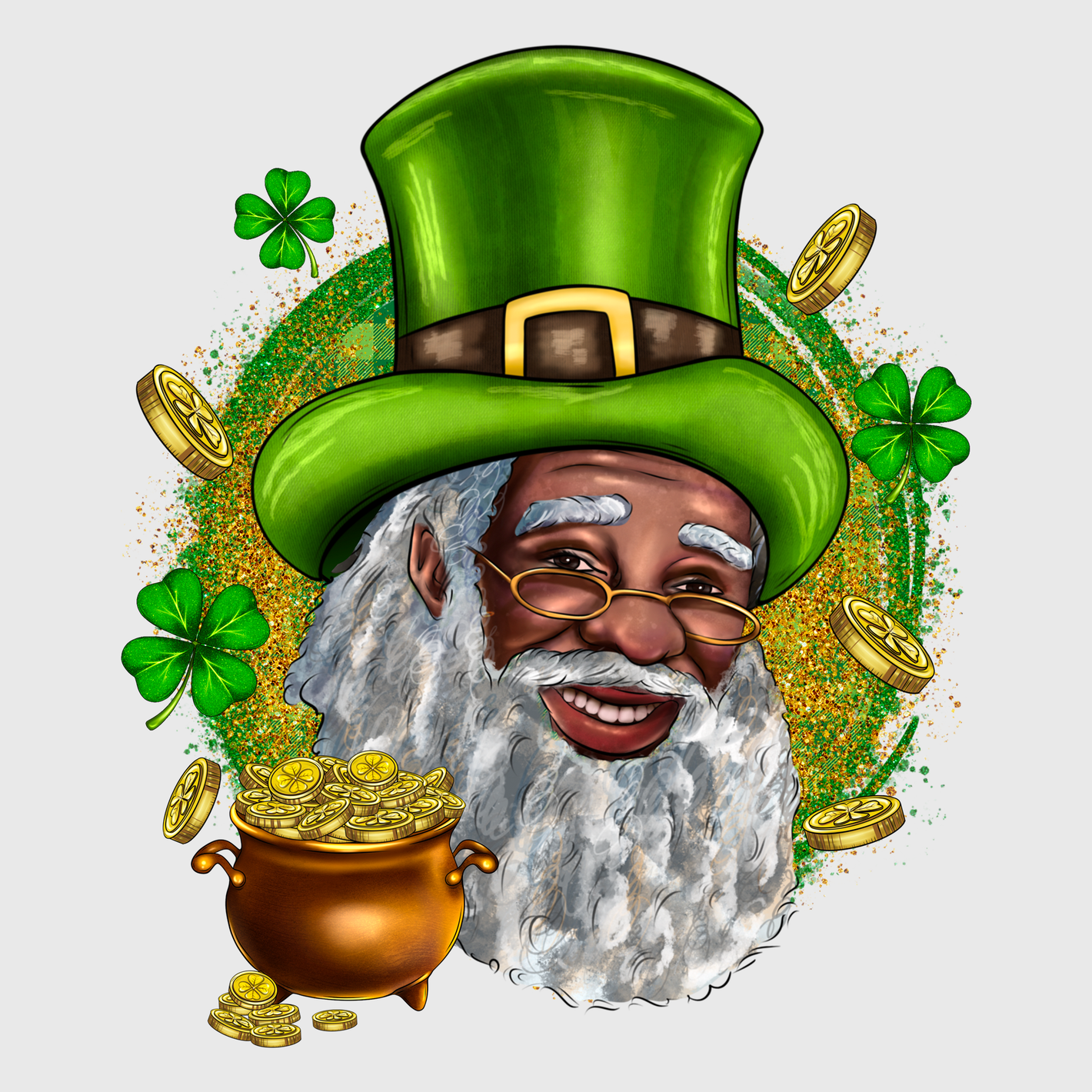 Leprechaun with Beer Mug Transfer