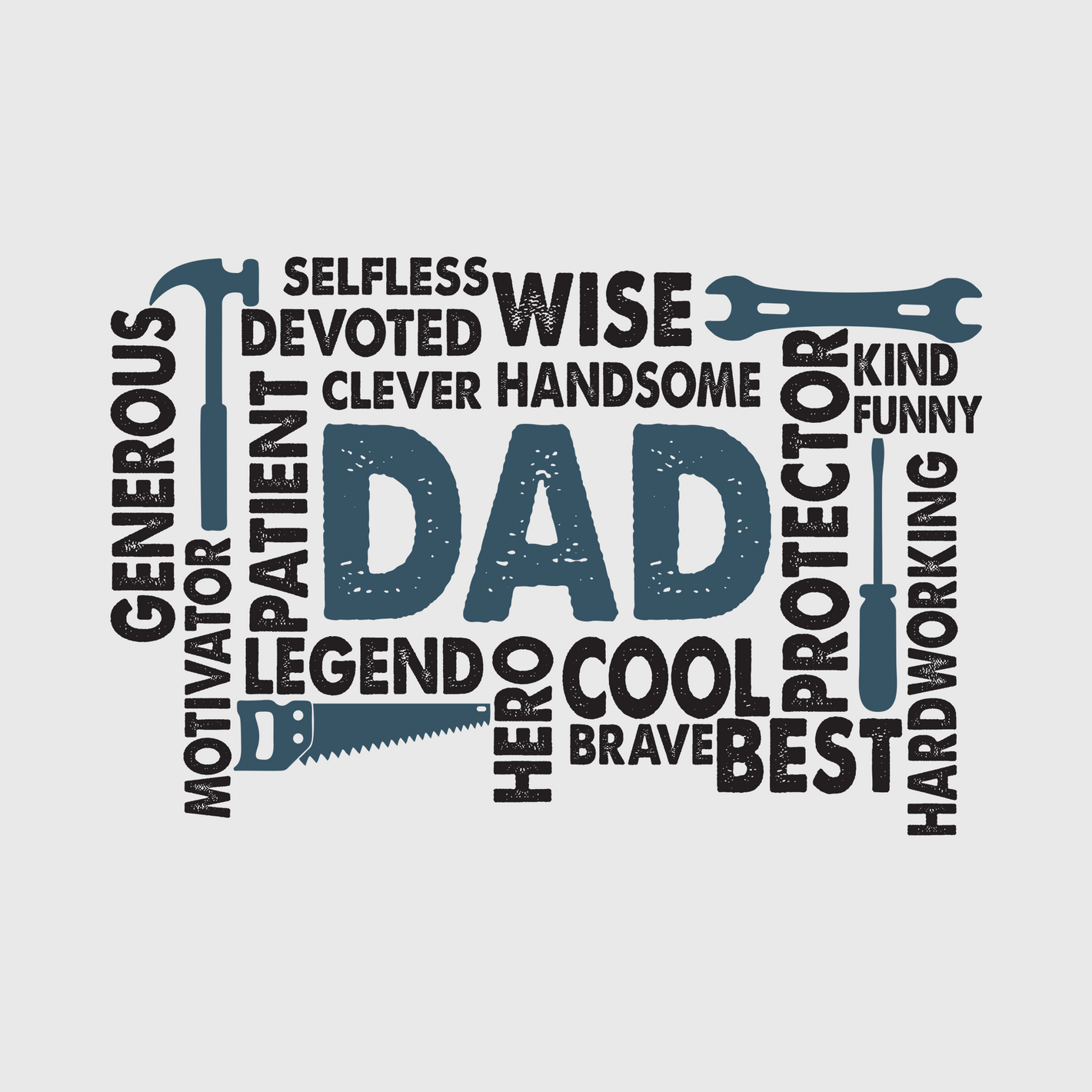 Dad Word Cloud Transfer