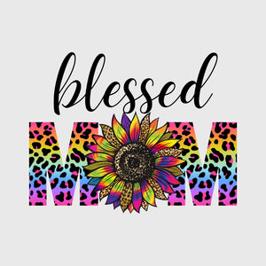 Blessed Mom Floral Transfer