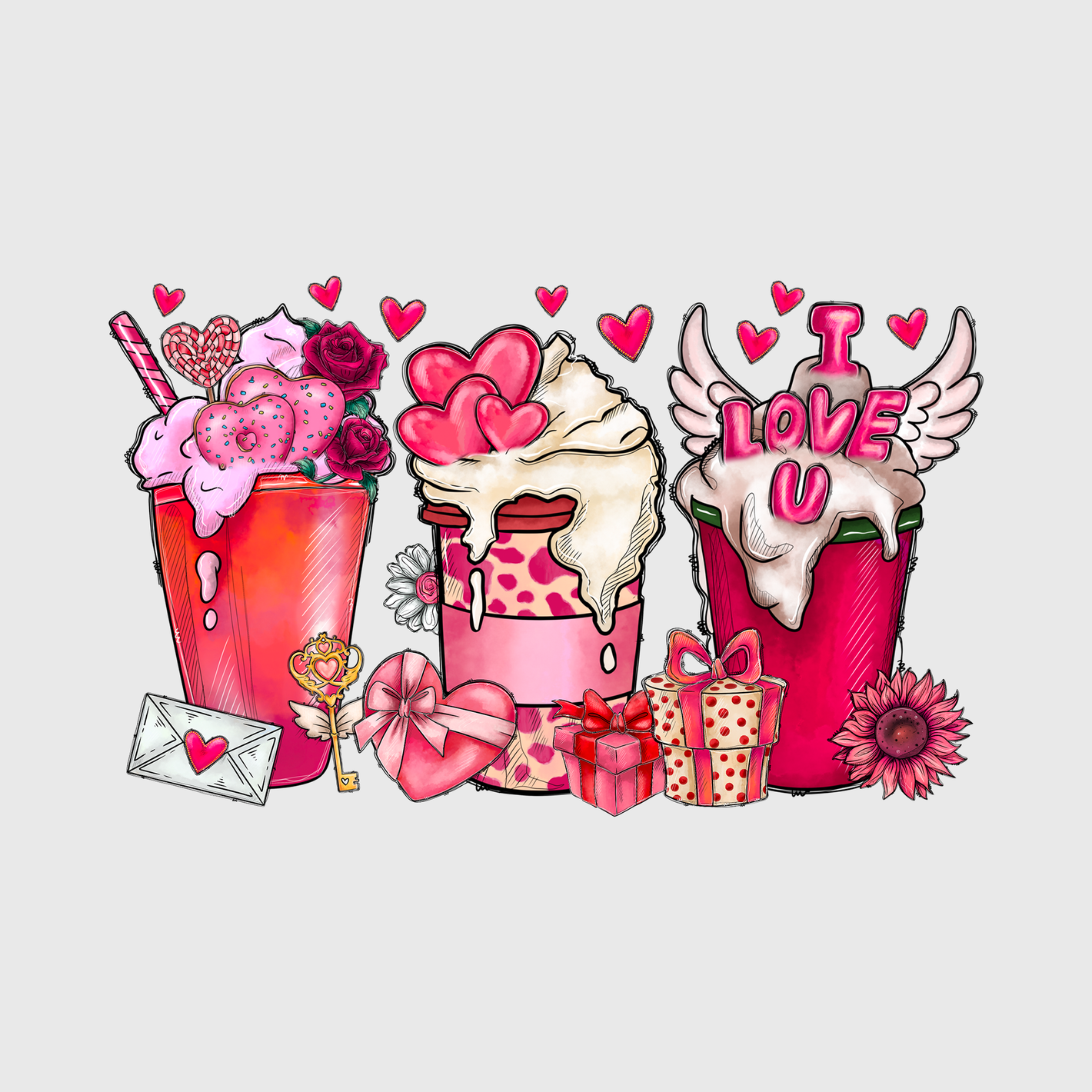 Drinks & Love Valentine Transfer