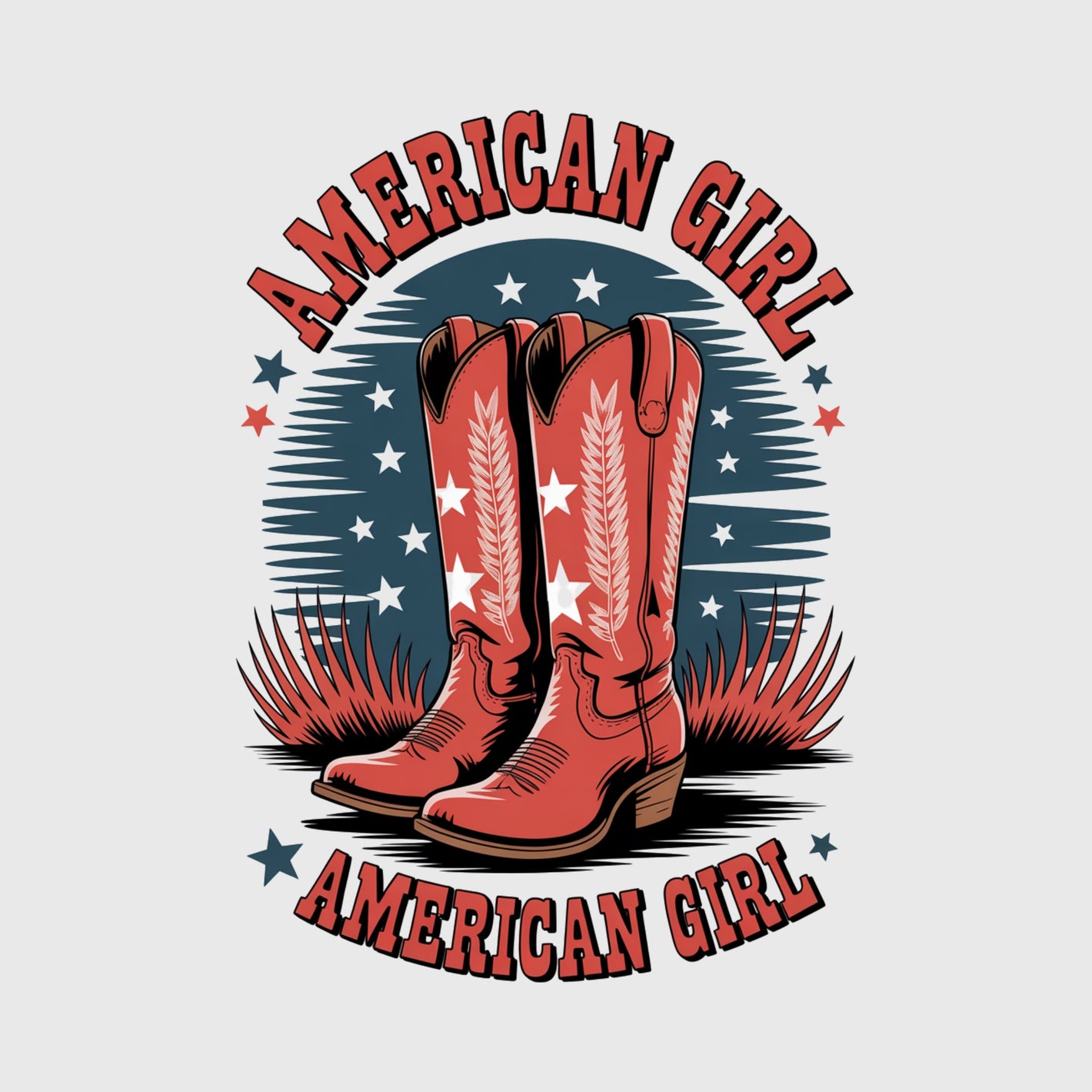 Star Spangled Cowgirl Transfer