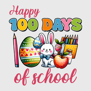 Happy 100 Days Of School Bunny Transfer