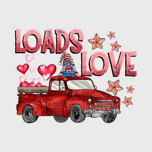 Loads of Love Truck Valentine Transfer