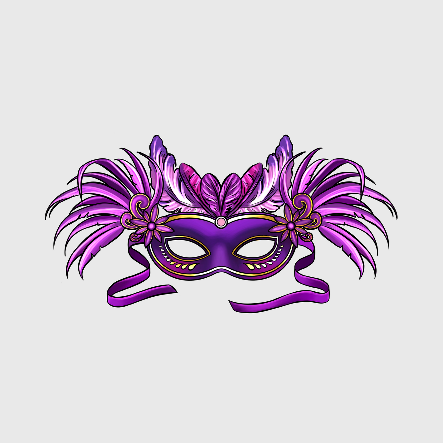 Mardi Gras Mask Design Transfer