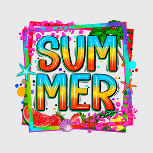 Summer Splash Rainbow Transfer