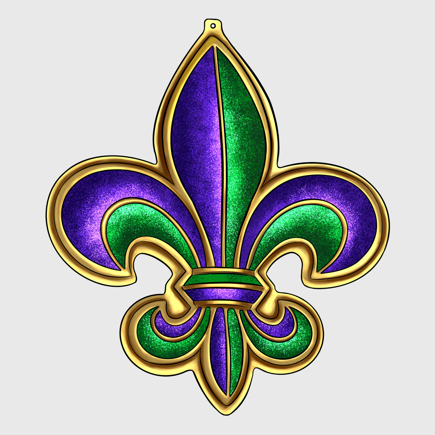 Fleur-de-lis Mardi Gras Transfer